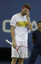 Mardy Fish reacts to a missed point