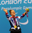 Ellie Simmonds receives a second gold medal