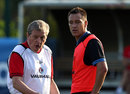 Roy Hodgson discusses tactics with John Terry