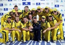 The Australians celebrate their 2-1 series win
