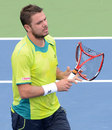 Stanislas Wawrinka took his frustration out on his racket