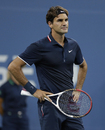 Roger Federer shows his frustration