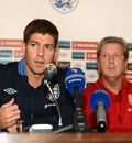 Steven Gerrard and Roy Hodgson give a press conference