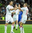 Frank Lampard celebrates with Tom Cleverley