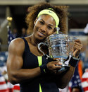 Serena Williams enjoys the spoils of victory