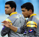 Umar Akmal and Kamran Akmal during training ahead of the 3rd T20