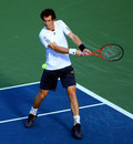 Andy Murray sets up for a backhand