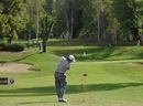 Richard Sterne plays a shot during the first round of the BMW Italian Open