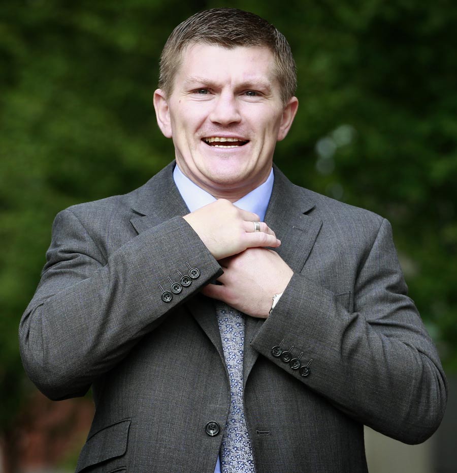 Ricky Hatton after a press conference