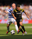 Andrew Johnson vies for the ball with Eden Hazard