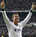 Cristiano Ronaldo looks to the crowd after netting the winner