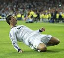 Cristiano Ronaldo slides onto his knees