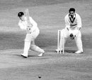 A rare attacking shot from Geoff Boycott as he crawled to 246