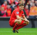 Steven Gerrard looks dejected