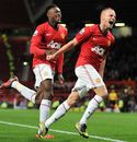 Tom Cleverley celebrates scoring his side's second goal