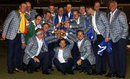 The European team pose with the Ryder Cup