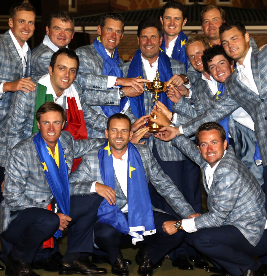 Europe celebrate their Ryder Cup triumph