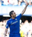 Frank Lampard gestures to the crowd