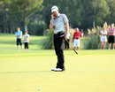 Rory McIlroy watches a putt go awry