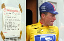 Five time Tour winner Lance Armstrong of team US Postal leaves the drug test trailer