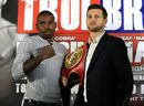 Carl Froch and Yusaf Mack pose during the press conference