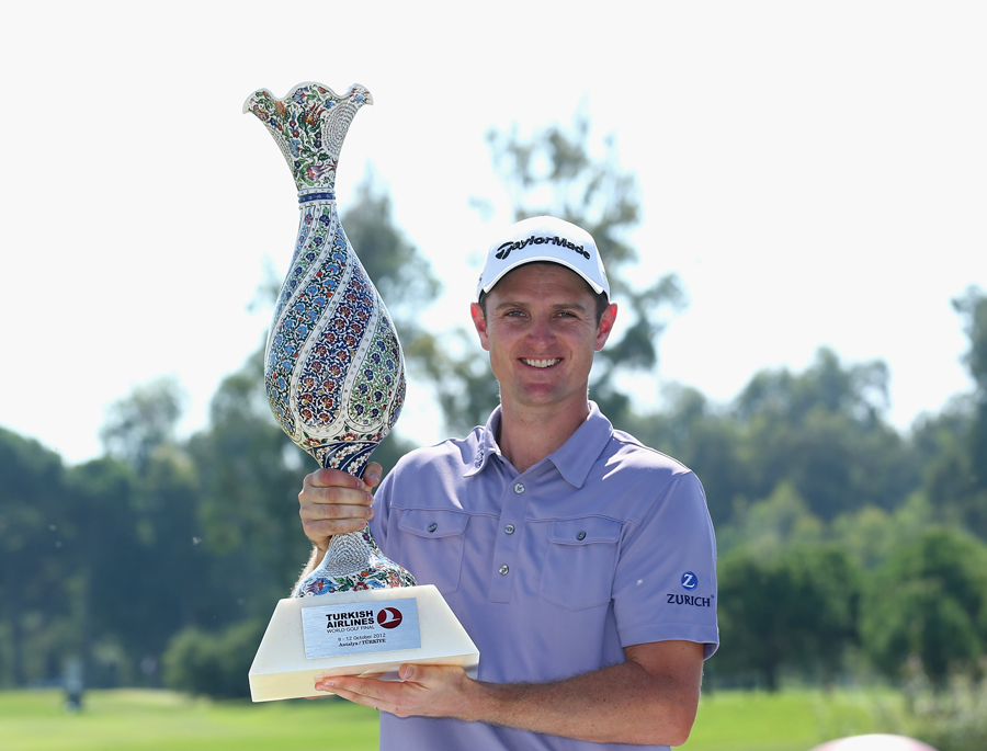 Justin Rose with his trophy