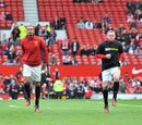 Rio Ferdinand fails to wear the Kick It Out t-shirt during the warm-up