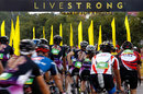 Cyclists take part in the Livestrong Challenge Ride