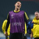 John Terry sees the funny side during a Chelsea training session
