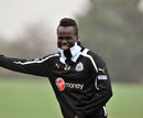 Cheik Tiote stretches during a training session