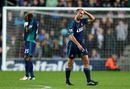 Lee Cattermole looks dejected after receiving a red card