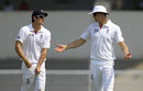 Kevin Pietersen chats to Alastair Cook