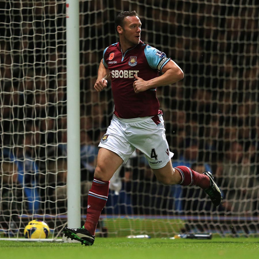 Kevin Nolan sees his goal disallowed