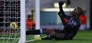 Mario Balotelli shows his dejection after missing the ball by a metre
