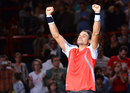 David Ferrer celebrates his victory