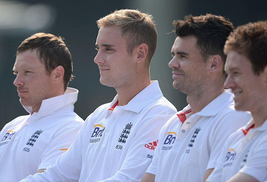 England players pose for a team photograph