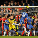 John Terry scores his side's first goal of the game