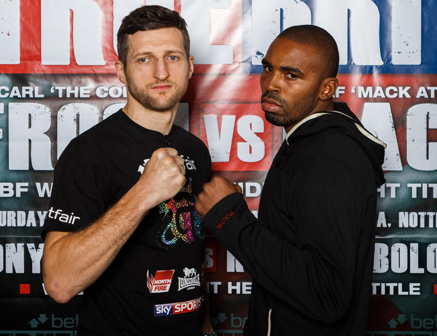Carl Froch poses with Yusaf Mack