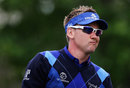 Ian Poulter assesses his tee-shot