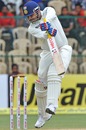 Virender Sehwag punches one through off-side