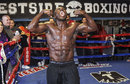 Andre Berto poses for a photo after a workout 