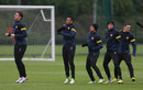Olivier Giroud leads a drill