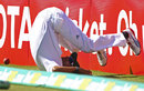Alviro Petersen takes a tumble trying to prevent a six