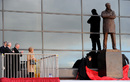 Sir Alex Ferguson sees his statue unveiled