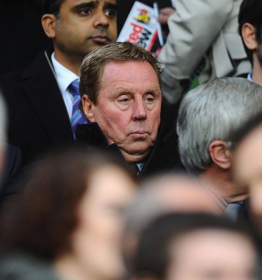 Harry Redknapp watches from the stands