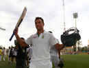 Faf du Plessis walks off 110 not out at the end of play on the final day