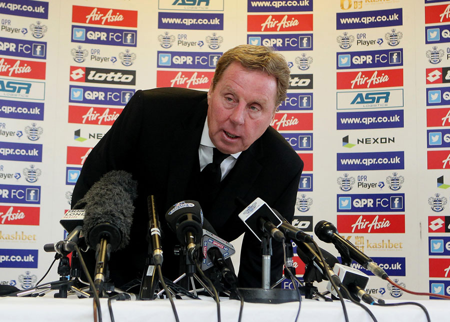 Harry Redknapp speaks at a press conference