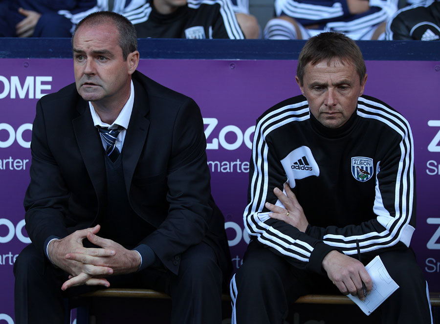 West Brom head coach Steve Clarke and assistant head coach Kevin Keen 
