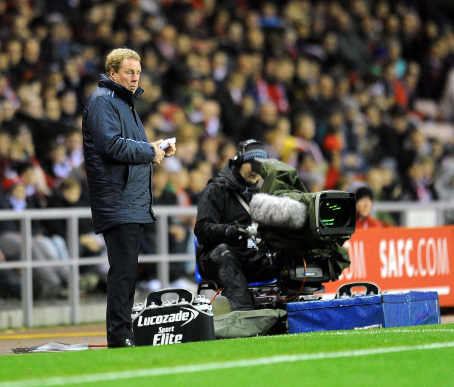 Harry Redknapp watches his side from the touchline