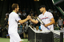 Andy Murray embraces Andy Roddick